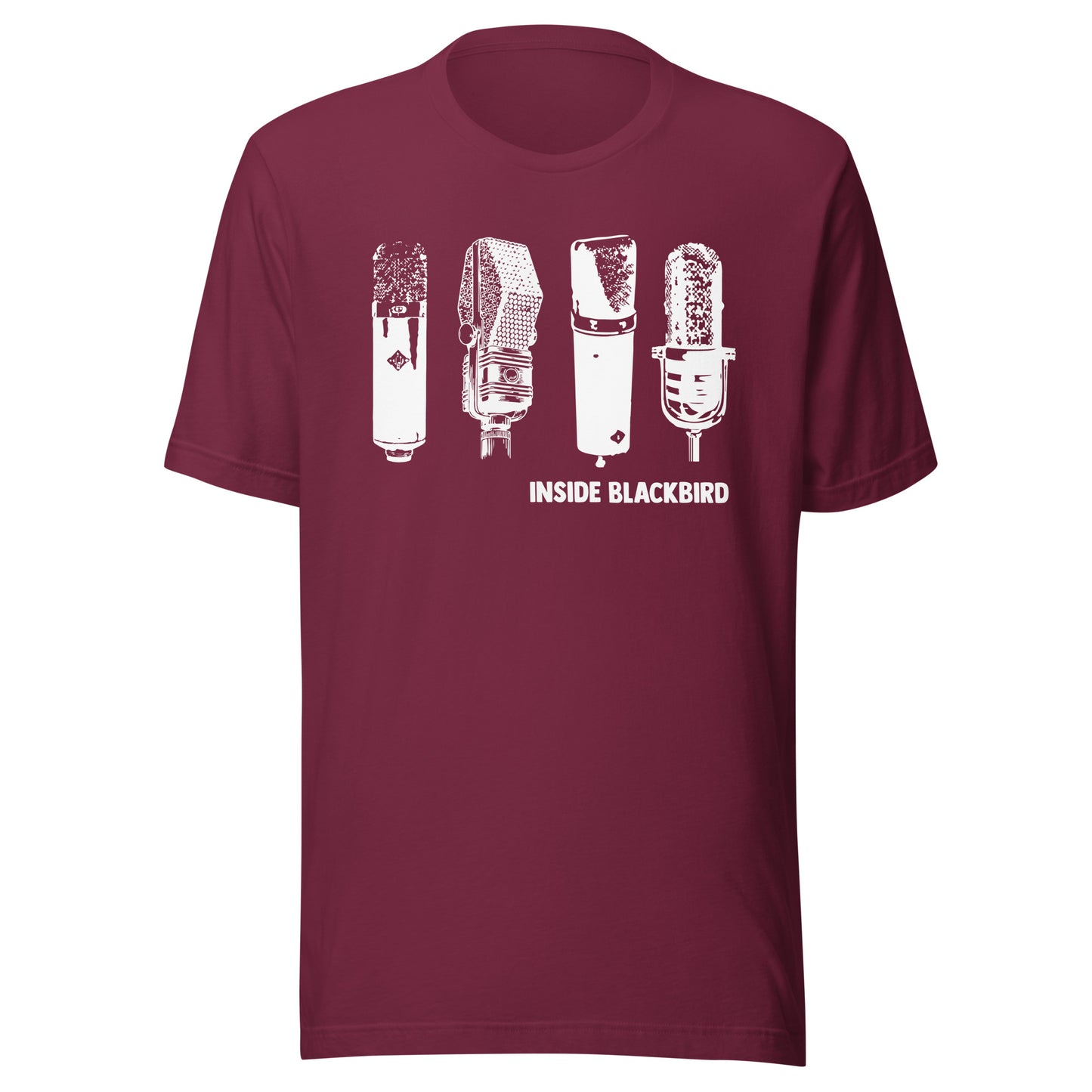 Blackbird Mic Tee White Font