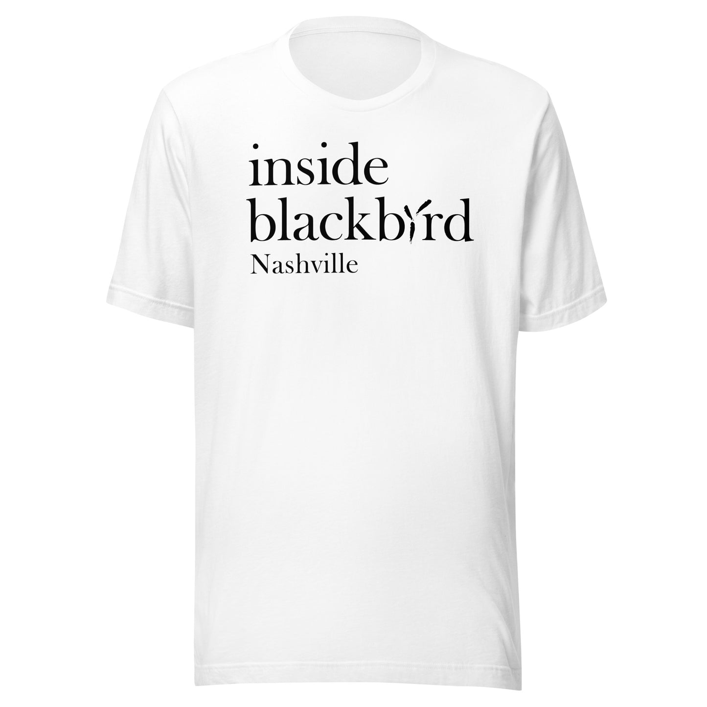 Inside Blackbird Tee Black Font